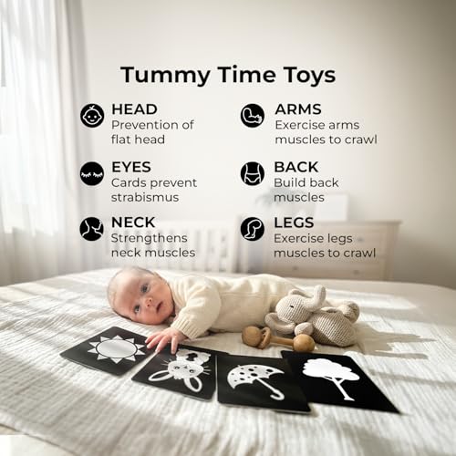 The Curious Bees - High Contrast New Born Anti-Glare Flash Cards | 36 Objects for Visual Stimulation, Cognitive & Sensory Development of 0-6 Month Old Infants - Image 4