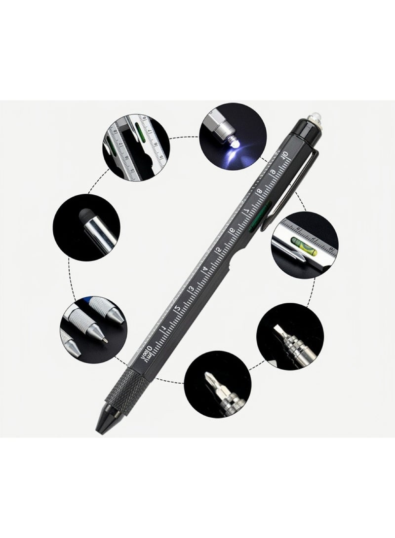 Lee Yon 9-in-1 Multitool Pen, Cool Gadgets for Men, Gifts for Dad, Stocking Stuffers for Men, Unique Gifts for Men, Husband, Dad, Dad Gifts from Daughter, 16.5 x 1.1 x 1.1 cm, Black - Image 2
