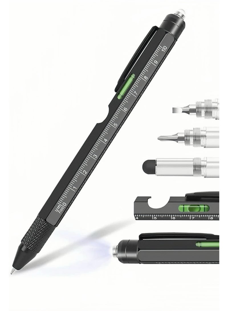 Lee Yon 9-in-1 Multitool Pen, Cool Gadgets for Men, Gifts for Dad, Stocking Stuffers for Men, Unique Gifts for Men, Husband, Dad, Dad Gifts from Daughter, 16.5 x 1.1 x 1.1 cm, Black - Image 1