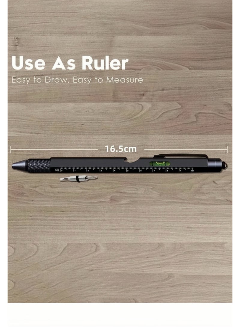 Lee Yon 9-in-1 Multitool Pen, Cool Gadgets for Men, Gifts for Dad, Stocking Stuffers for Men, Unique Gifts for Men, Husband, Dad, Dad Gifts from Daughter, 16.5 x 1.1 x 1.1 cm, Black - Image 5