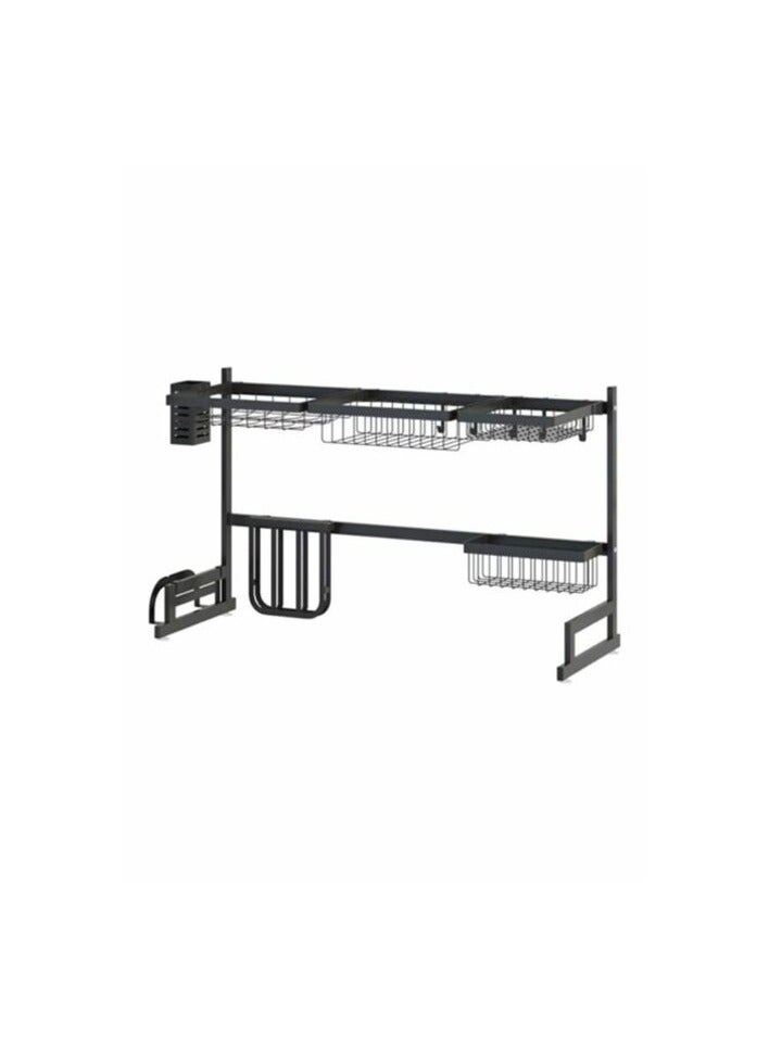 Amerteer - Dish Drying Rack Black 86.5X34X12Cm - Image 1