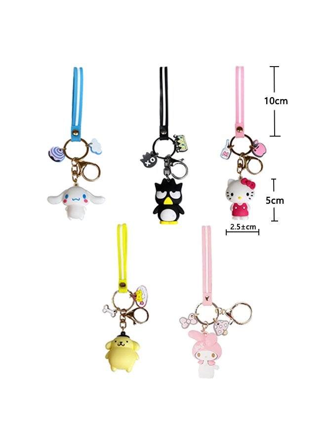 واي جيه 5 قطع المعصم أنيمي سلسلة المفاتيح، Kawaii اكسسوارات سلسلة المفاتيح للسيارة، مفتاح حقيبة يد السحر للنساء - Image 2