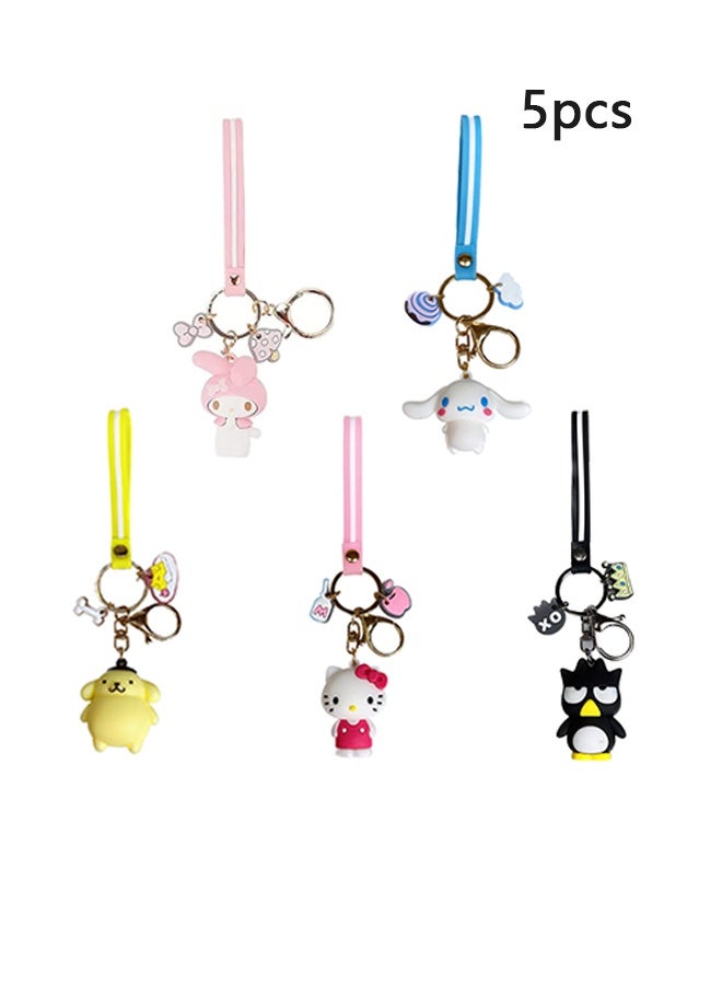 واي جيه 5 قطع المعصم أنيمي سلسلة المفاتيح، Kawaii اكسسوارات سلسلة المفاتيح للسيارة، مفتاح حقيبة يد السحر للنساء - Image 1