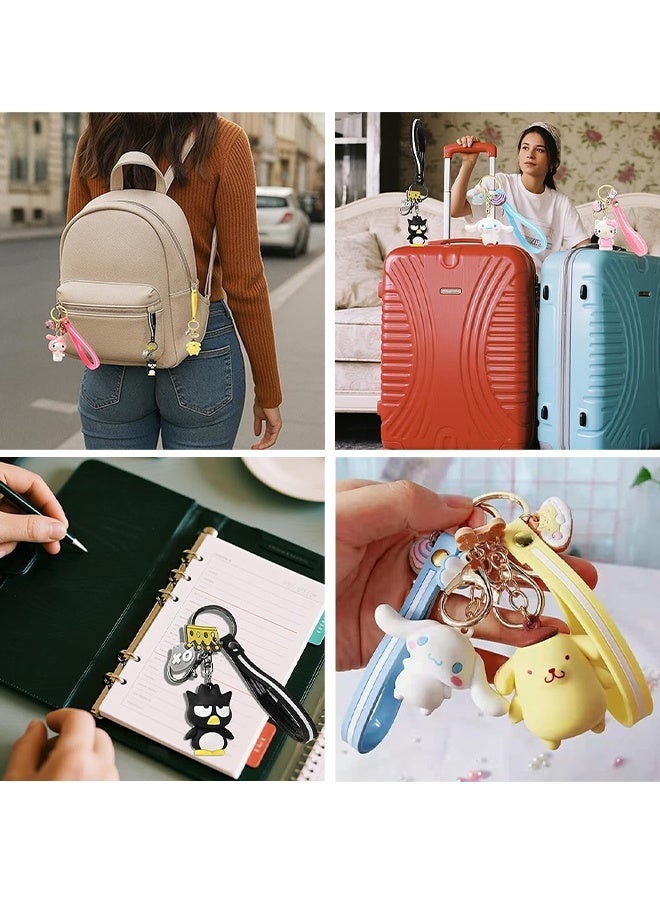 واي جيه 5 قطع المعصم أنيمي سلسلة المفاتيح، Kawaii اكسسوارات سلسلة المفاتيح للسيارة، مفتاح حقيبة يد السحر للنساء - Image 5