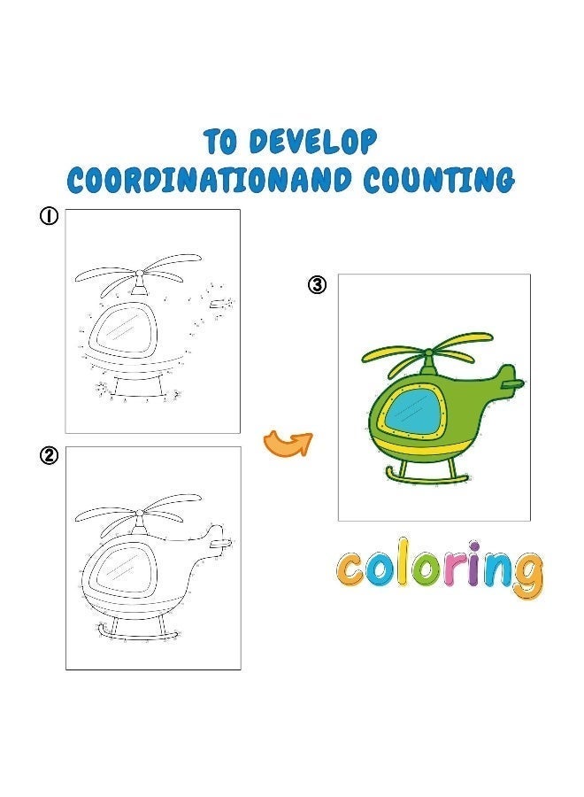 Saudi Select Kids Dot to Dot Coloring Book - Fun and Educational Drawing & Painting Supplies for Toddlers and Preschoolers - Image 4