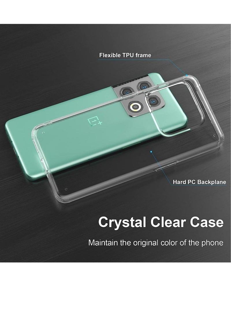 Clear Case for one plus 10 Pro Case Shockproof [Hard PC Back + Soft TPU Bumper] [Reinforced Corner] [Anti-Yellowing] Support Wireless Charging Protective Phone Case Cover - Image 3
