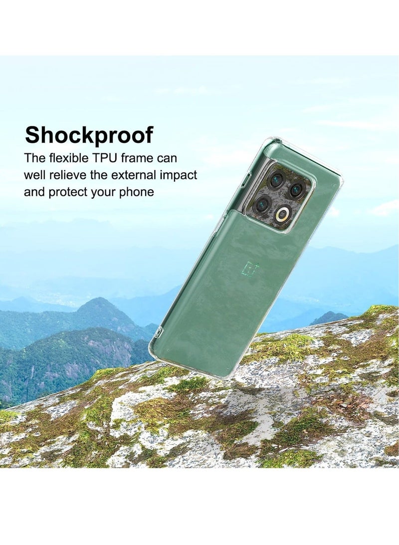 Clear Case for one plus 10 Pro Case Shockproof [Hard PC Back + Soft TPU Bumper] [Reinforced Corner] [Anti-Yellowing] Support Wireless Charging Protective Phone Case Cover - Image 4