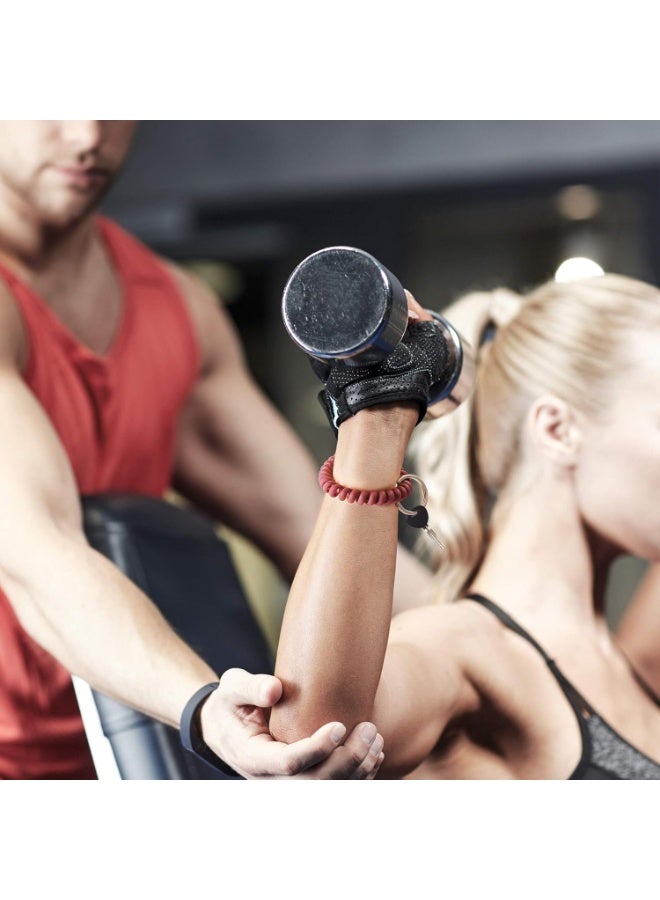 6PCS ممتد معصم معصم سلسلة المفاتيح معصم سلسلة المفاتيح معصم، ربيع مرنة لفائف معصم دوامة ​ حامل مفتاح المعصم خاتم المفتاح للسونا صالة الألعاب الرياضية شارة هوية حمام السباحة والرياضات في الهواء الطلق - Image 2