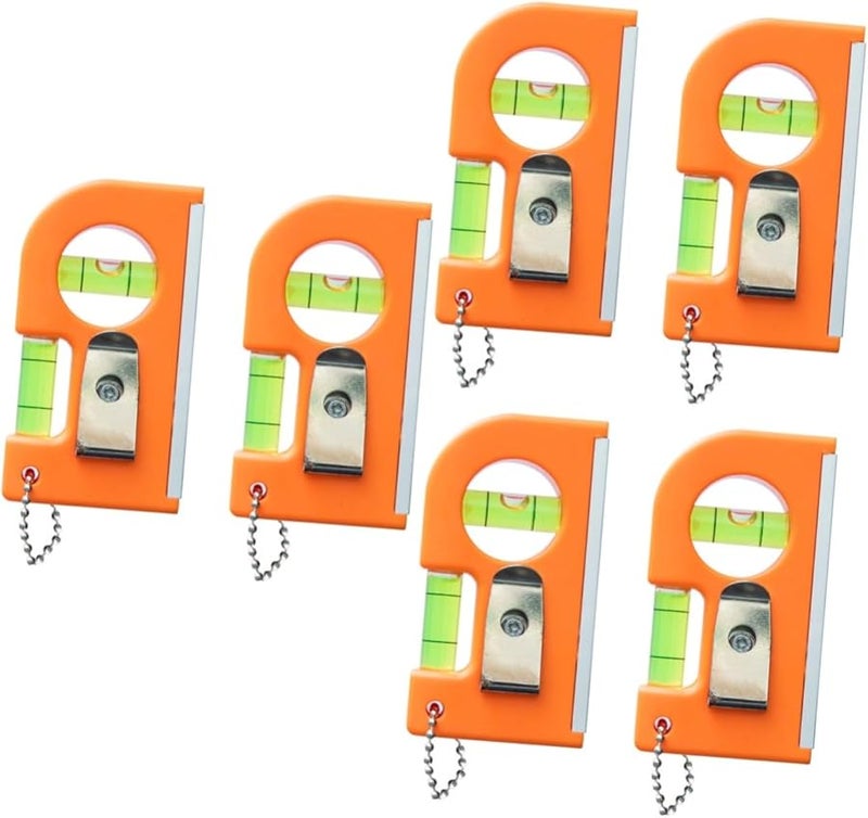 6Pcs Mini Magnetic Level Ruler High Precision Spirit Level Tool Set for Home Construction - Image 1