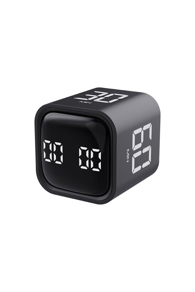 إيروريكس مؤقت جرافيتي فليب أسود اللون، صامت، اهتزاز، منبه صوتي، 5-60 دقيقة، مع عد تنازلي قابل للتخصيص، مثالي لـ