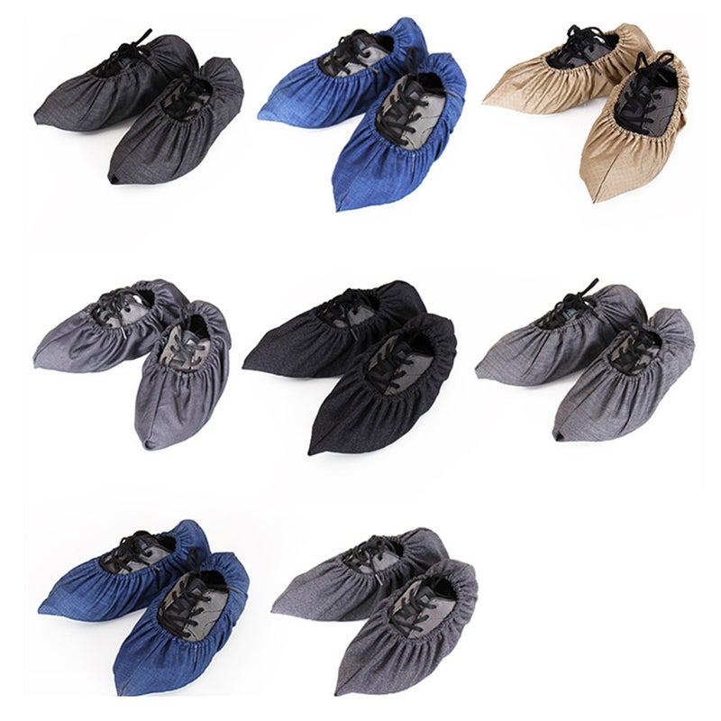 1 Pair of Non-slip Shoes Covers Mopping Socks Floor Dust Cleaning Shoes for House Office Living Room (Random Color) - Image 2