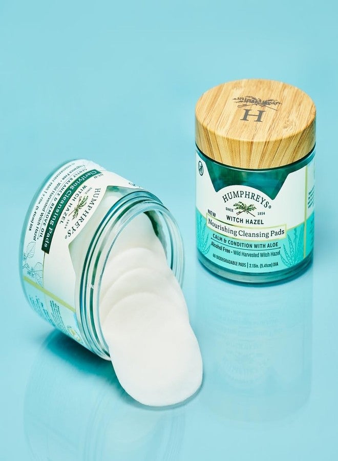 Humphreys Witch Hazel Nourishing Cleansing Pads | Wild Harvested Witch Hazel & Aloe | Hydrating, Natural Alcohol-Free Formula | 60 Rounds - Image 4