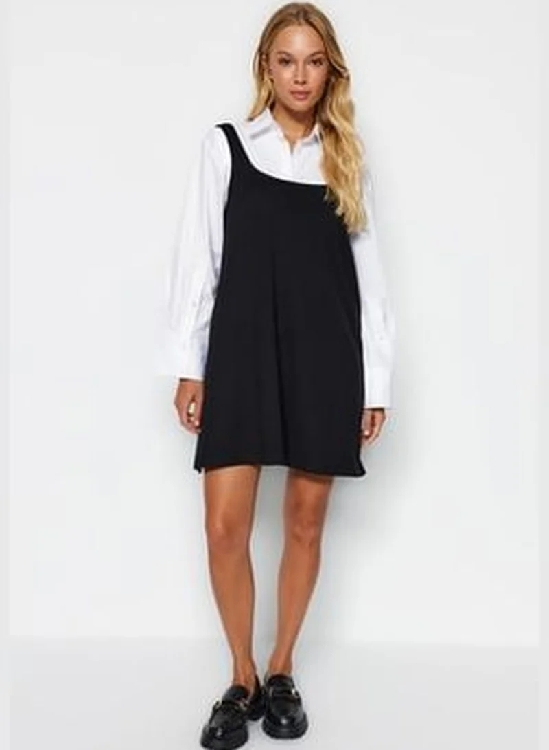 trendyol Black Gilet Skater/Knitted Waistcoat Dress TWOAW24EL00245
