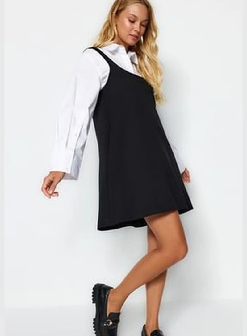 trendyol Black Gilet Skater/Knitted Waistcoat Dress TWOAW24EL00245