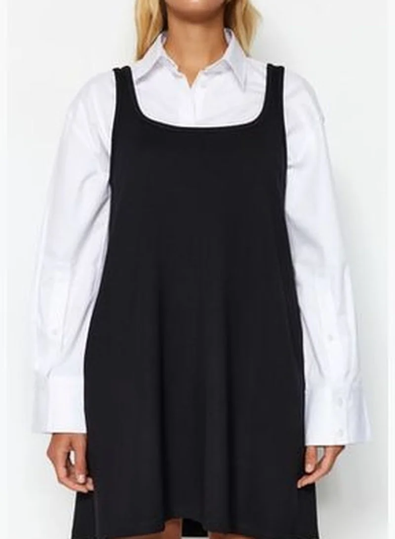 trendyol Black Gilet Skater/Knitted Waistcoat Dress TWOAW24EL00245
