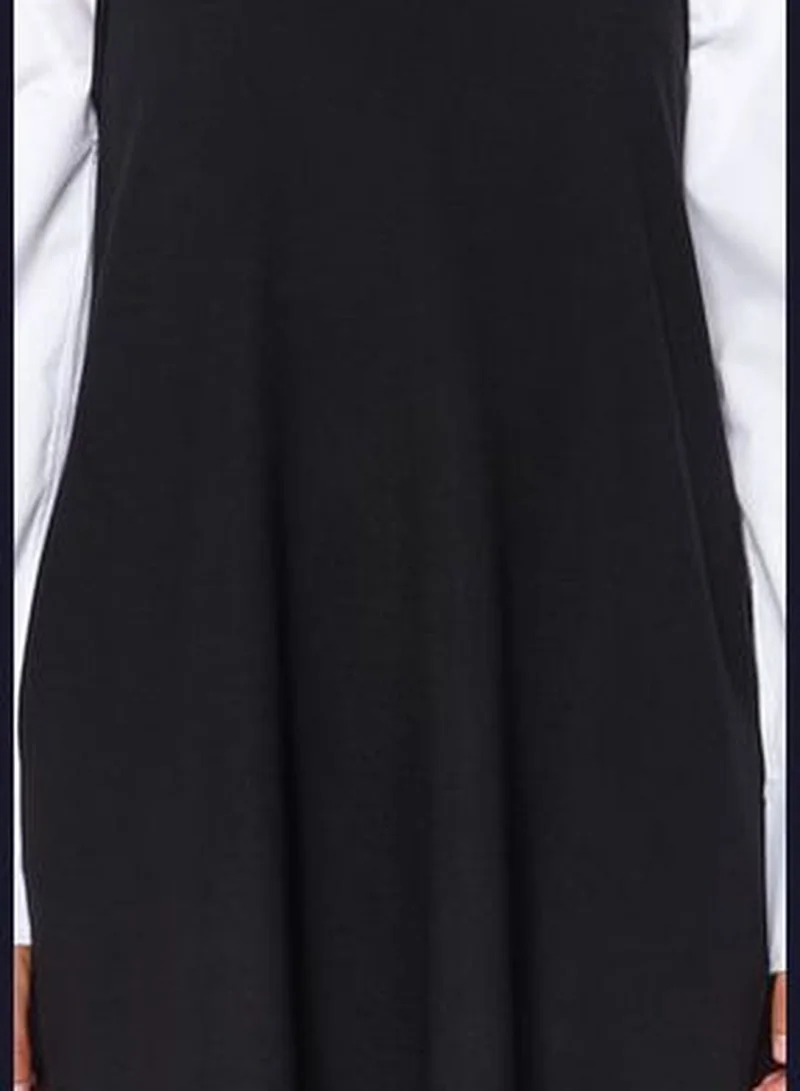 trendyol Black Gilet Skater/Knitted Waistcoat Dress TWOAW24EL00245