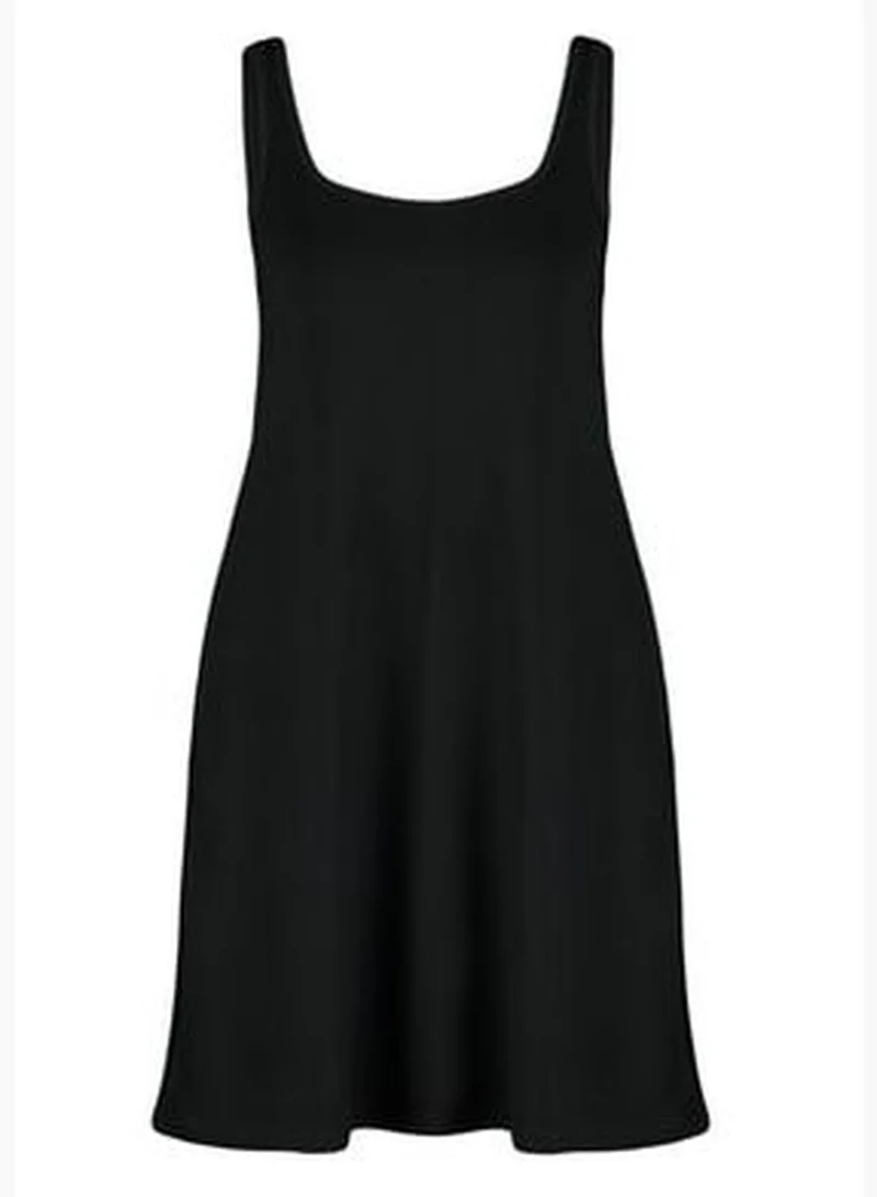 trendyol Black Gilet Skater/Knitted Waistcoat Dress TWOAW24EL00245