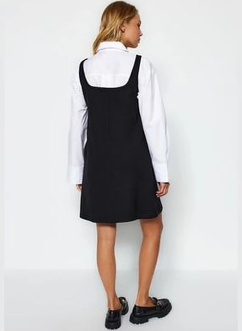 trendyol Black Gilet Skater/Knitted Waistcoat Dress TWOAW24EL00245
