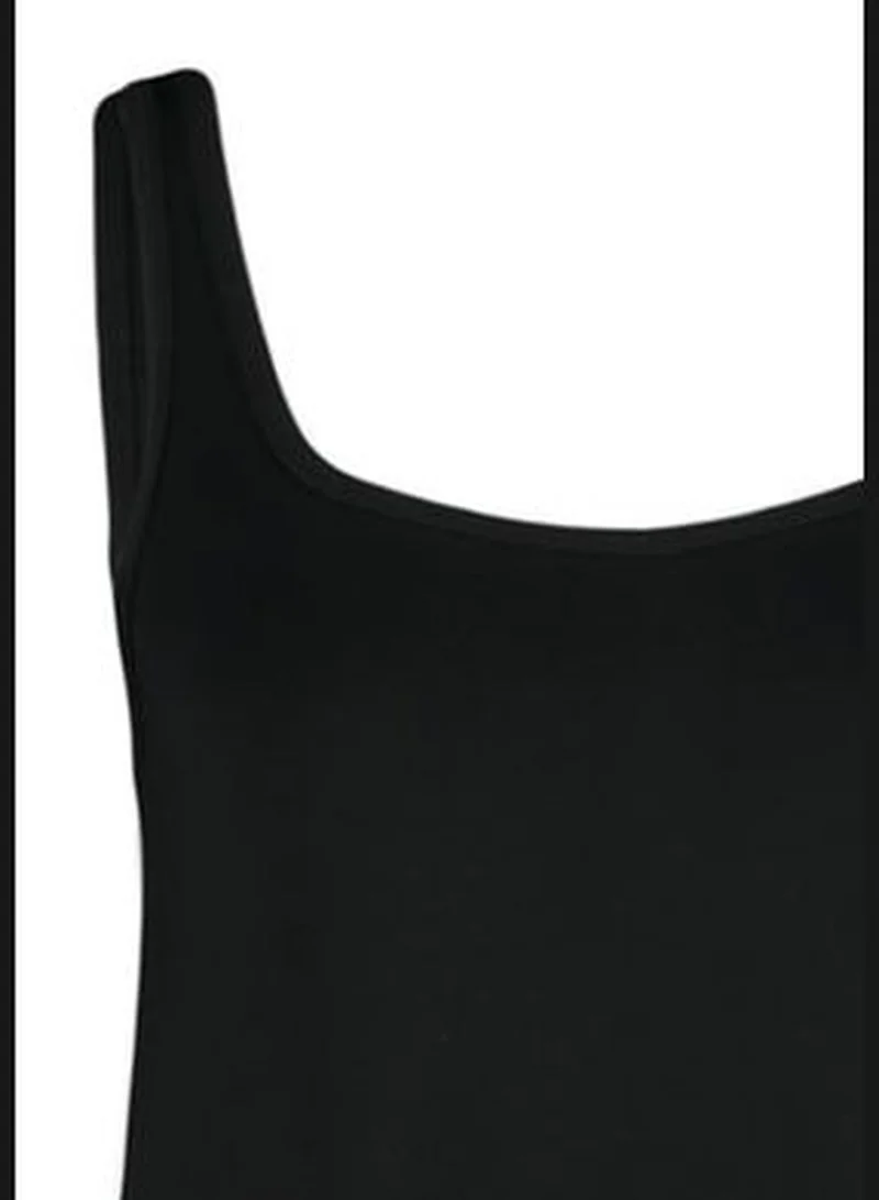 trendyol Black Gilet Skater/Knitted Waistcoat Dress TWOAW24EL00245