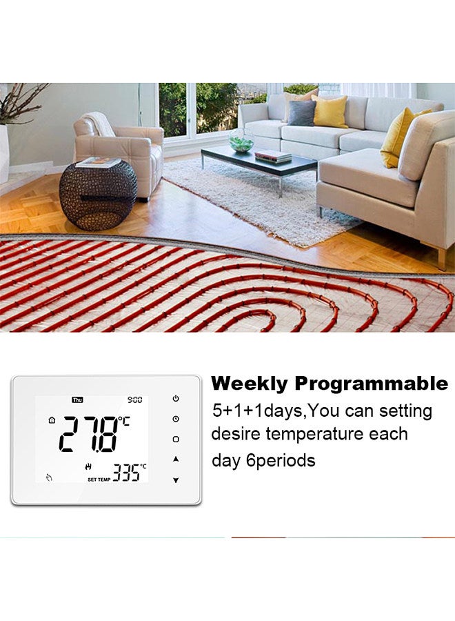 Lepmerk 16A Smart Thermostat Weekly Programmable LCD Display Touch Screen Thermostat Room Temperature Controller for Electric Heating Save Energy  - Image 2