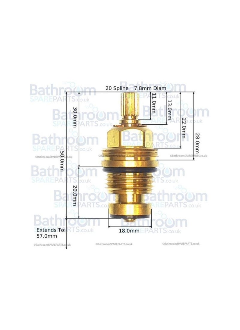 Shams Bathroom Base Handle with 1/2" Brass Core - Works on Most Models  - Image 4