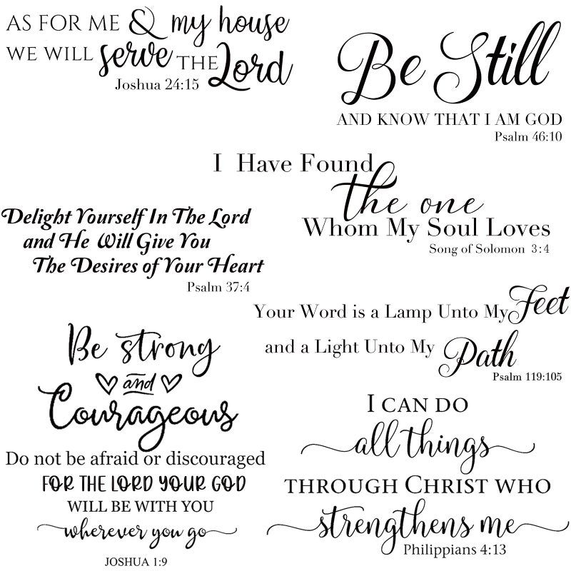 BBTO Bible Verse Wall Stickers Inspirational Quote Wall Decals Religious Motivational Scripture Sticker Peel and Stick for Bedroom Living Room Office BathroomBe Still