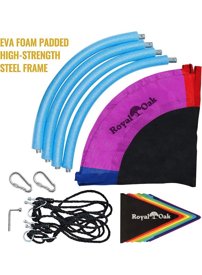 Royal Oak Giant 40" Flying Saucer Tree Swing, Bonus Flags, 700 lb Weight Capacity, Easy Install, Steel Frame - Image 4