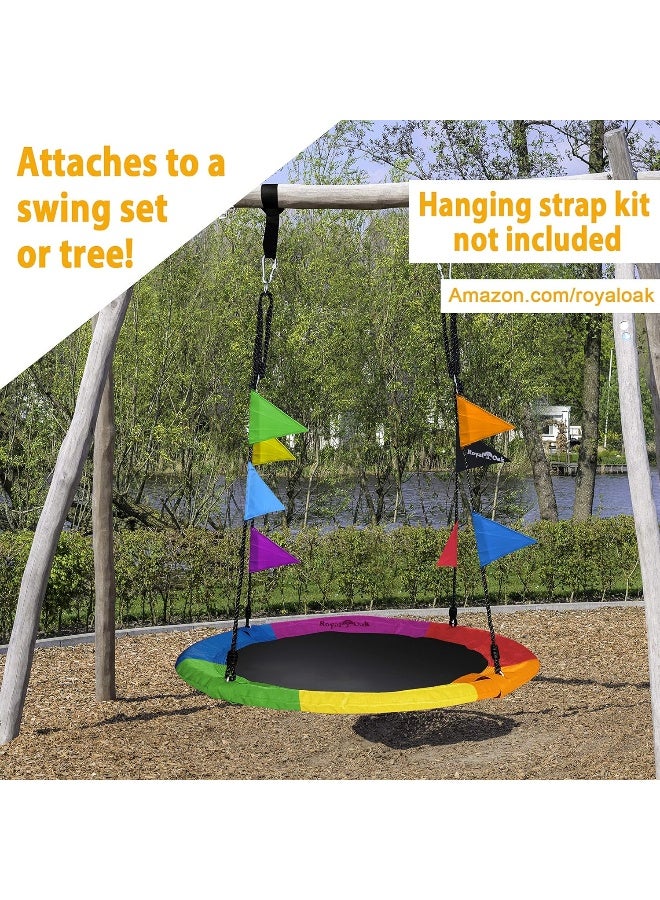 Royal Oak Giant 40" Flying Saucer Tree Swing, Bonus Flags, 700 lb Weight Capacity, Easy Install, Steel Frame - Image 5