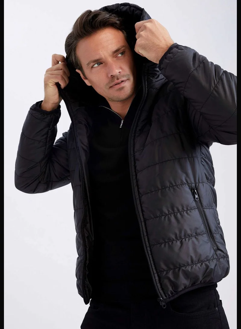 DeFacto Basic Hooded Puffer Jacket