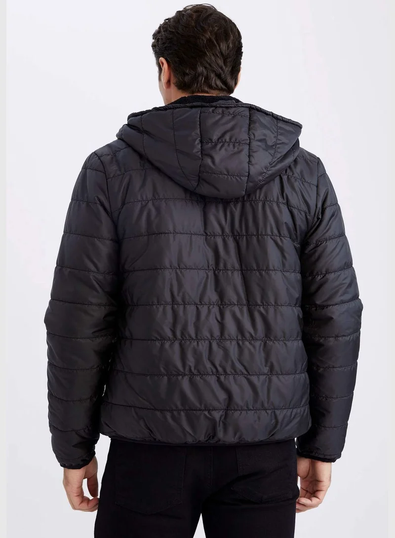 DeFacto Basic Hooded Puffer Jacket