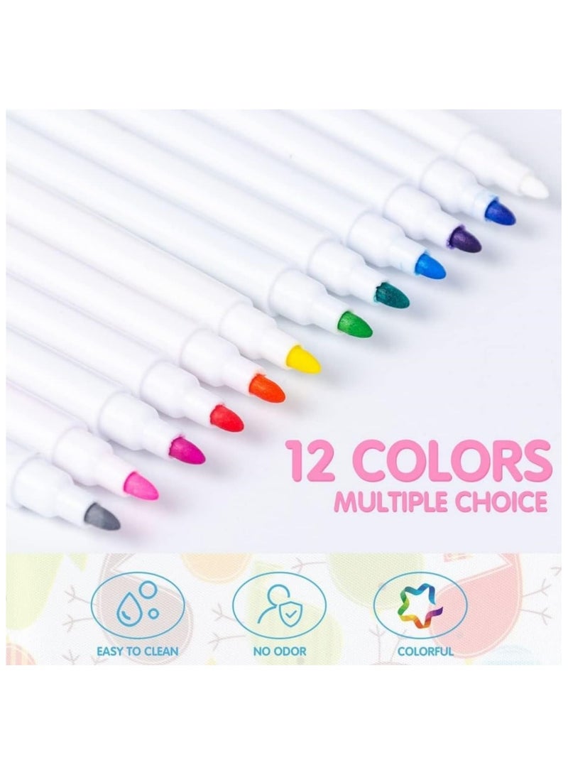 Erasable Doodle Board 14 Pages Painting Toys for 3-8 Year Old Boys Girls Drawing Pad for Toddlers Birthday Halloween Gifts, with 12 Coloring Pens (Pink Unicorn) - Image 4