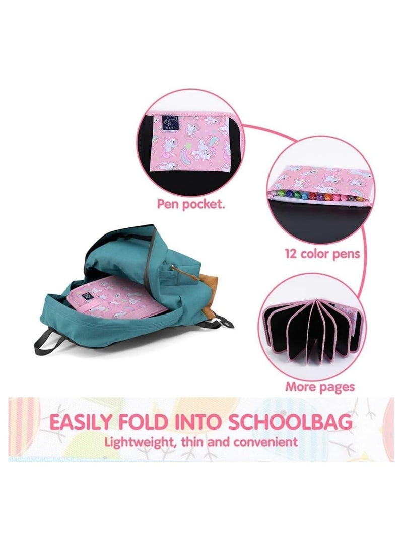 Erasable Doodle Board 14 Pages Painting Toys for 3-8 Year Old Boys Girls Drawing Pad for Toddlers Birthday Halloween Gifts, with 12 Coloring Pens (Pink Unicorn) - Image 5