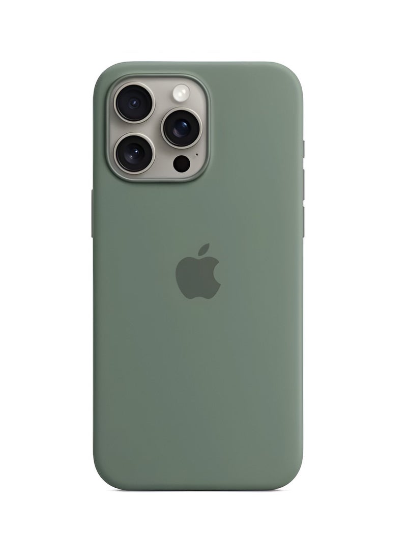 Apple Brand - غطاء سيليكون لهاتف ايفون 15 برو ماكس - مع دعم ماج سيف وحماية قوية - Image 1