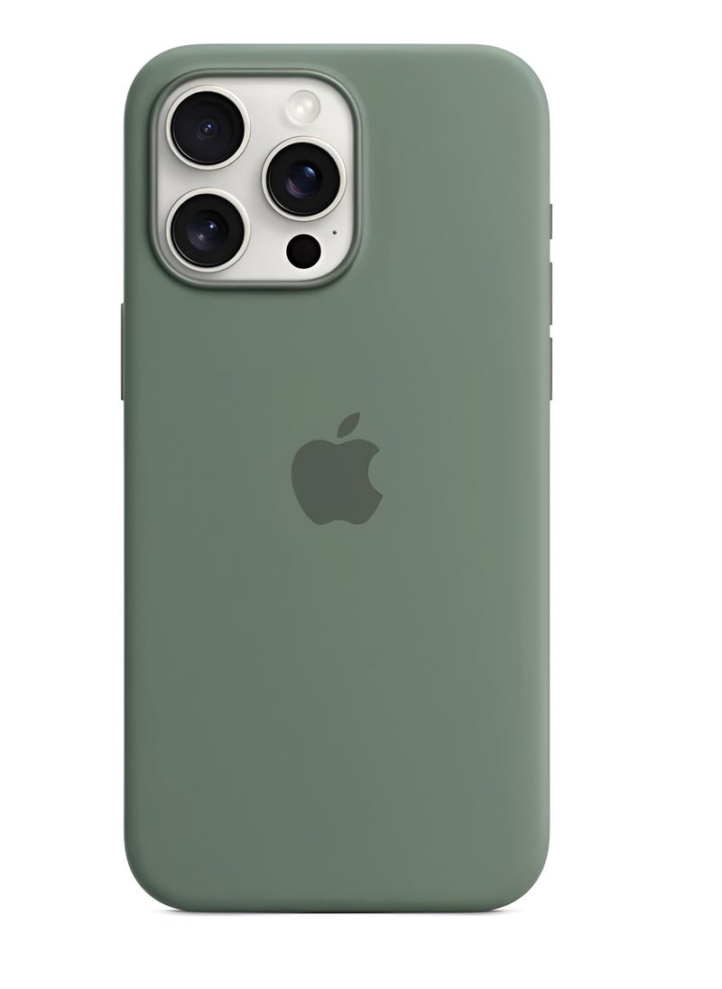 Apple Brand - غطاء سيليكون لهاتف ايفون 15 برو ماكس - مع دعم ماج سيف وحماية قوية - Image 1