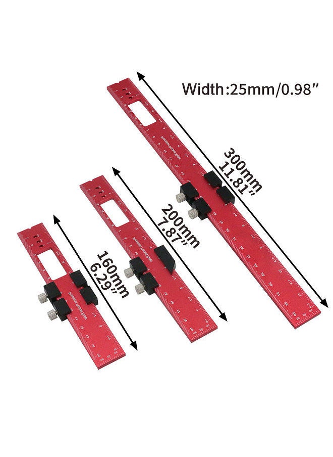 Generic Woodworking Scriber Positioning Scribing Gauge Ruler Aluminum Alloy Measuring Tool with Metric and Imperial Scales for Carpenter  - Image 5