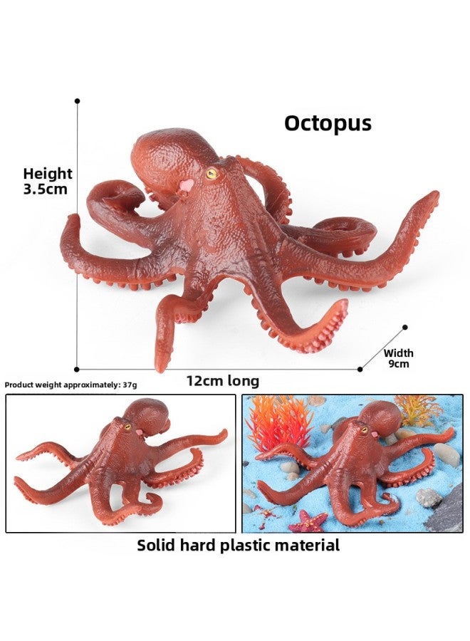 Children's Simulation Marine Seabed Animal Toy Model Jellyfish Jellyfish Jellyfish Octopus Conch Coral Cognitive Ornaments