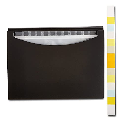 OFIXO 13 Pockets File Organizer, A4/Letter Size Portable Accordion Folder, Expanding File Folder, Document Organizer, Adjustable Buckle Folder with Labels for School, Home & Office - Black - Image 5