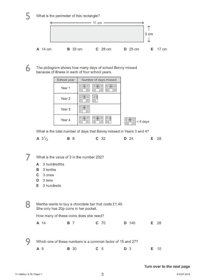 11+ GL Maths Practice Papers - Ages 9-10 (with Parents' Guide & Online Edition) - Image 5