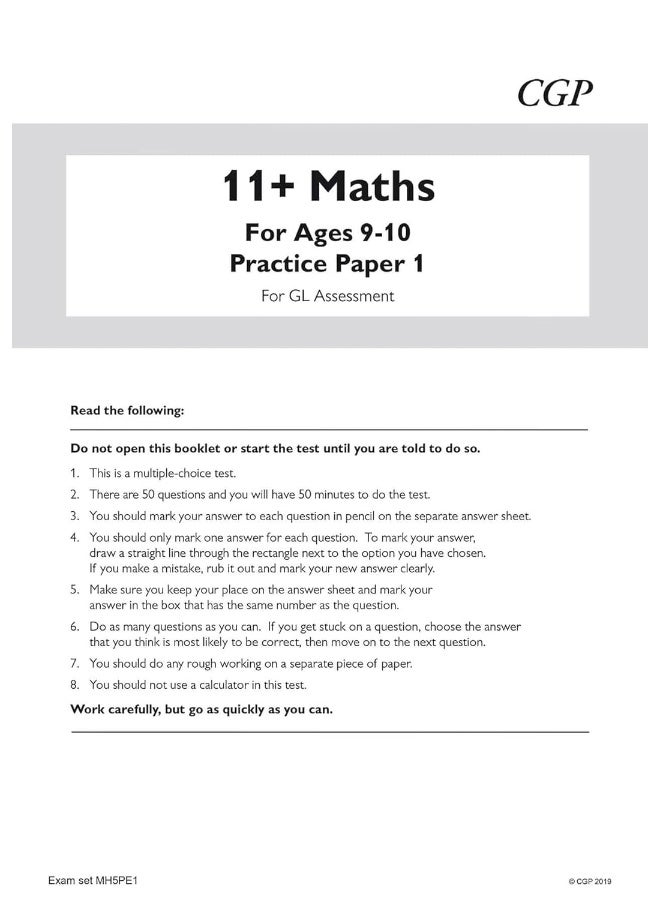 11+ GL Maths Practice Papers - Ages 9-10 (with Parents' Guide & Online Edition) - Image 3