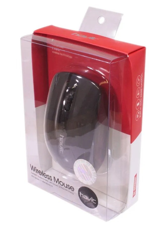 havit Havit HV-MS989GT Wireless Mouse 2.4GHz - Ergonomic Design, Adjustable DPI Button, 8m Range, USB Nano Receiver, Laptop & PC Compatible for Work & Study - Power Saving Mode - Black  - Image 4