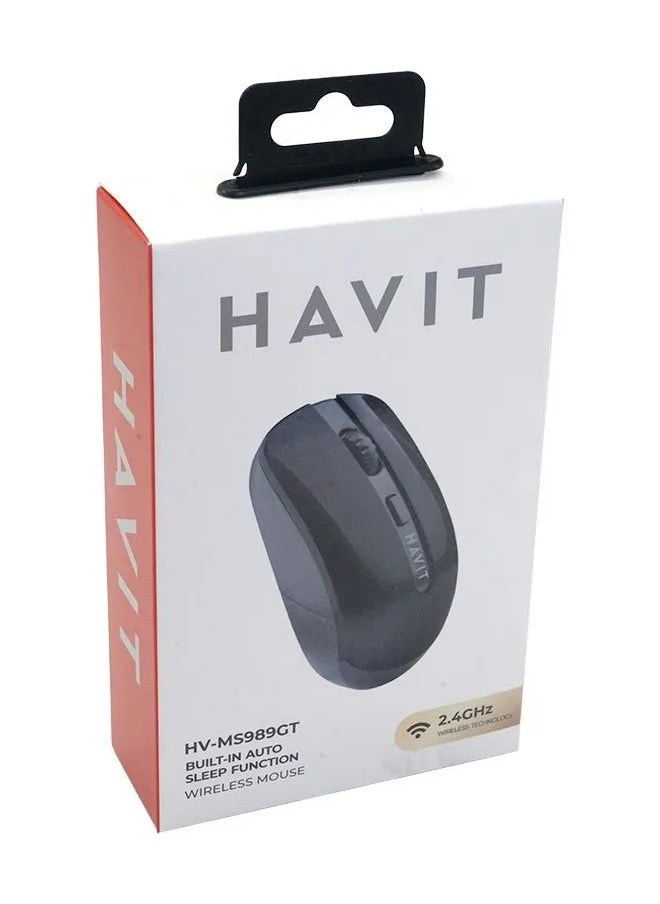 havit Havit HV-MS989GT Wireless Mouse 2.4GHz - Ergonomic Design, Adjustable DPI Button, 8m Range, USB Nano Receiver, Laptop & PC Compatible for Work & Study - Power Saving Mode - Black  - Image 5