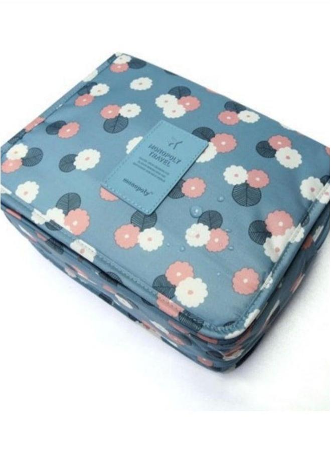 Hanging Toiletry Organizer Bag, Portable Travel Cosmetic Waterproof Wash Bags, Multifunctional Large Capacity Makeup Storage Organizer, with Zipper and Carry Handle, for Men Women - Image 3