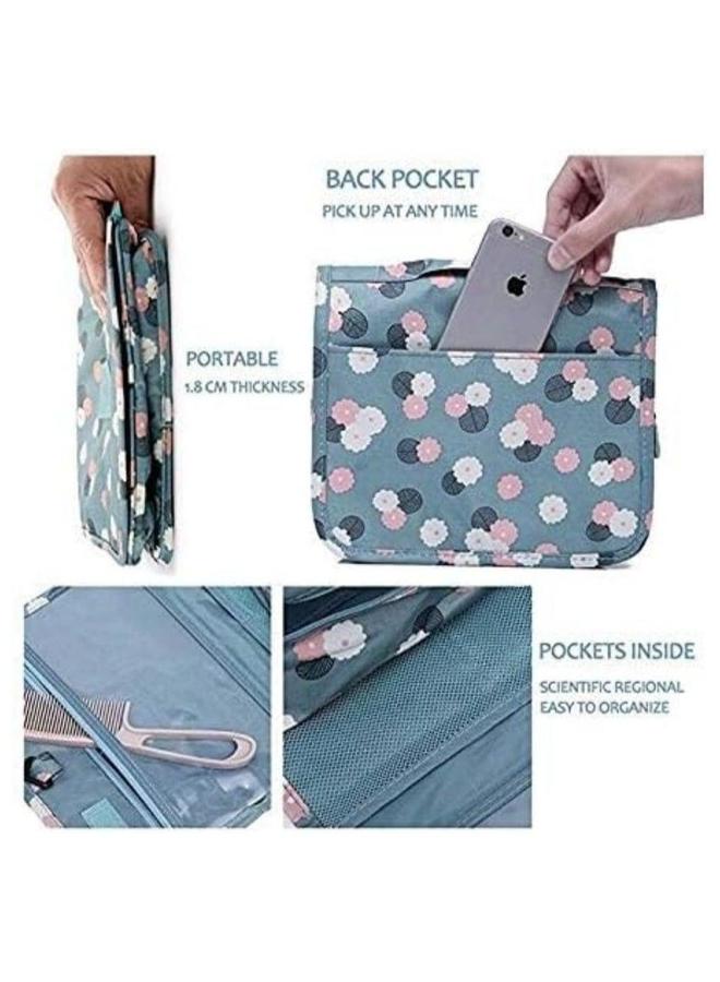 Hanging Toiletry Organizer Bag, Portable Travel Cosmetic Waterproof Wash Bags, Multifunctional Large Capacity Makeup Storage Organizer, with Zipper and Carry Handle, for Men Women - Image 5