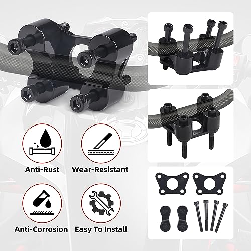 Sresk Handlebar Riser for Can Am Spyder, Aluminum Handle Bar Riser Extension Kit For Can-Am Spyder RT RTs 2020-Newer, Compatible with Spyder F3 F3s Adjust 1 1/8" Backward 1 3/8" Upward - Image 5