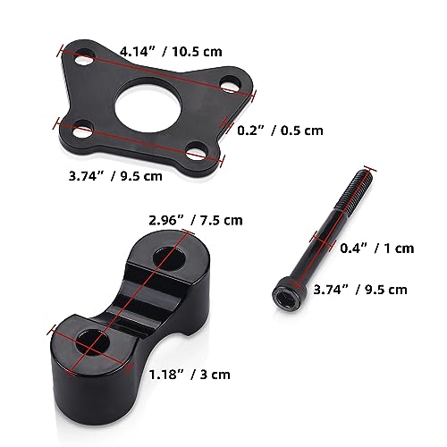 Sresk Handlebar Riser for Can Am Spyder, Aluminum Handle Bar Riser Extension Kit For Can-Am Spyder RT RTs 2020-Newer, Compatible with Spyder F3 F3s Adjust 1 1/8" Backward 1 3/8" Upward - Image 2