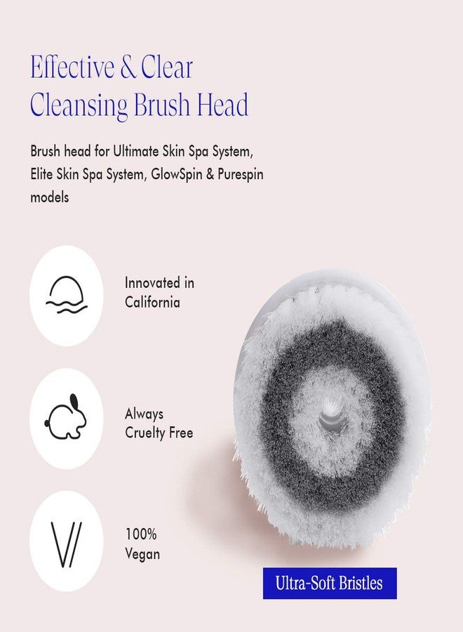 Vanity Planet Replacement Brush Head for Daily Cleansing Facial Brush Compatible With Ultimate Skin Spa & Glowspin, Water Resistant, Ultrasoft - Image 2