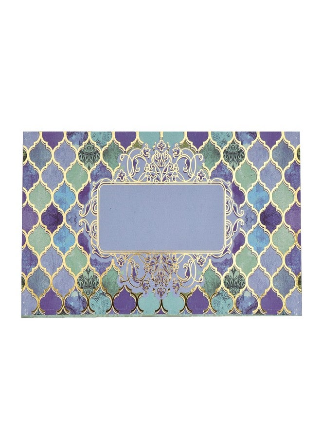 Fonsie Blue pattern pack of 10pcs cash envelopes for gifting money on wedding gift, baby shower gift, shagun, family gatherings with name space. - Image 1