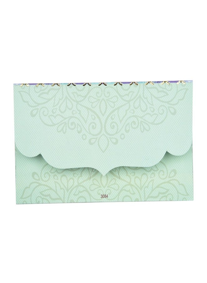 Fonsie Blue pattern pack of 10pcs cash envelopes for gifting money on wedding gift, baby shower gift, shagun, family gatherings with name space. - Image 2