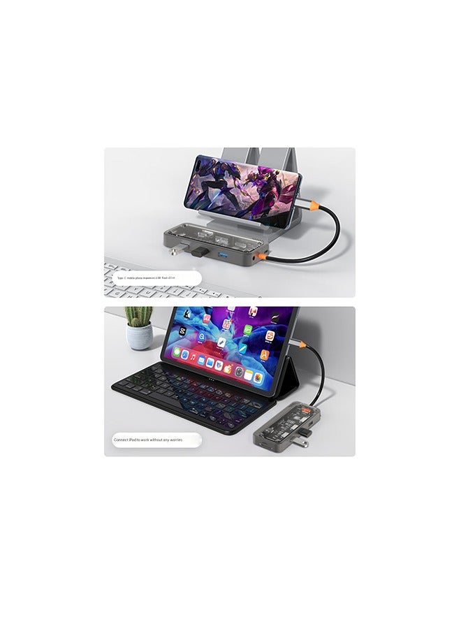 Type-c docking station USB hub multi-function hub USB3.0 notebook expansion dock 10 in one  - Image 2