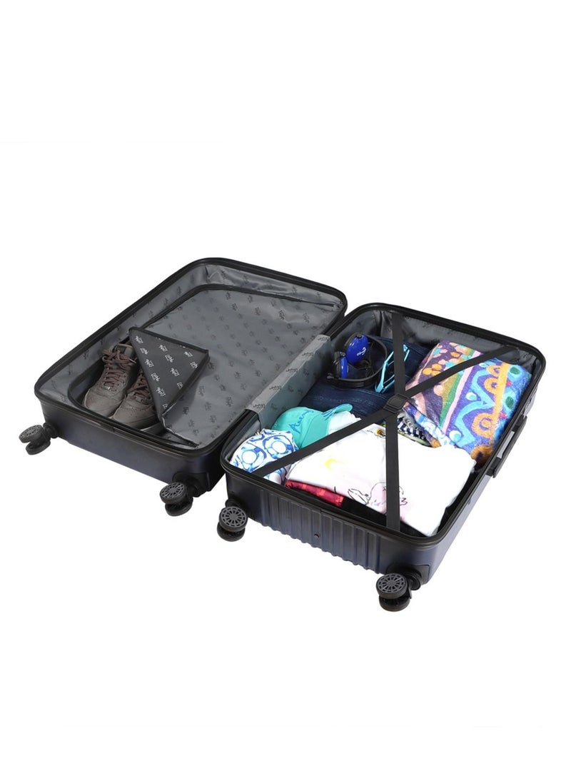 بيج ديزاين حقيبة سفر صغيرة بتصميم المحيط Biggdesign زرقاء، حقيبة صلبة بعجلات دوّارة، حقائب سفر بعجلات، نظام قفل، خفيفة الوزن، 20 إنش. - Image 4